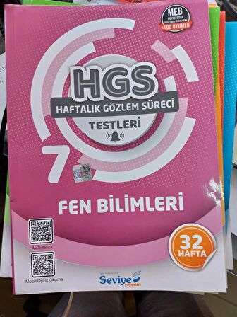 SEVİYE YAYINLARI 7.SINIF FEN BİLİMLERİ  HGS( HAFTALIK GÖZLEM SÜRECİ) TESTLERİ 32 HAFTA